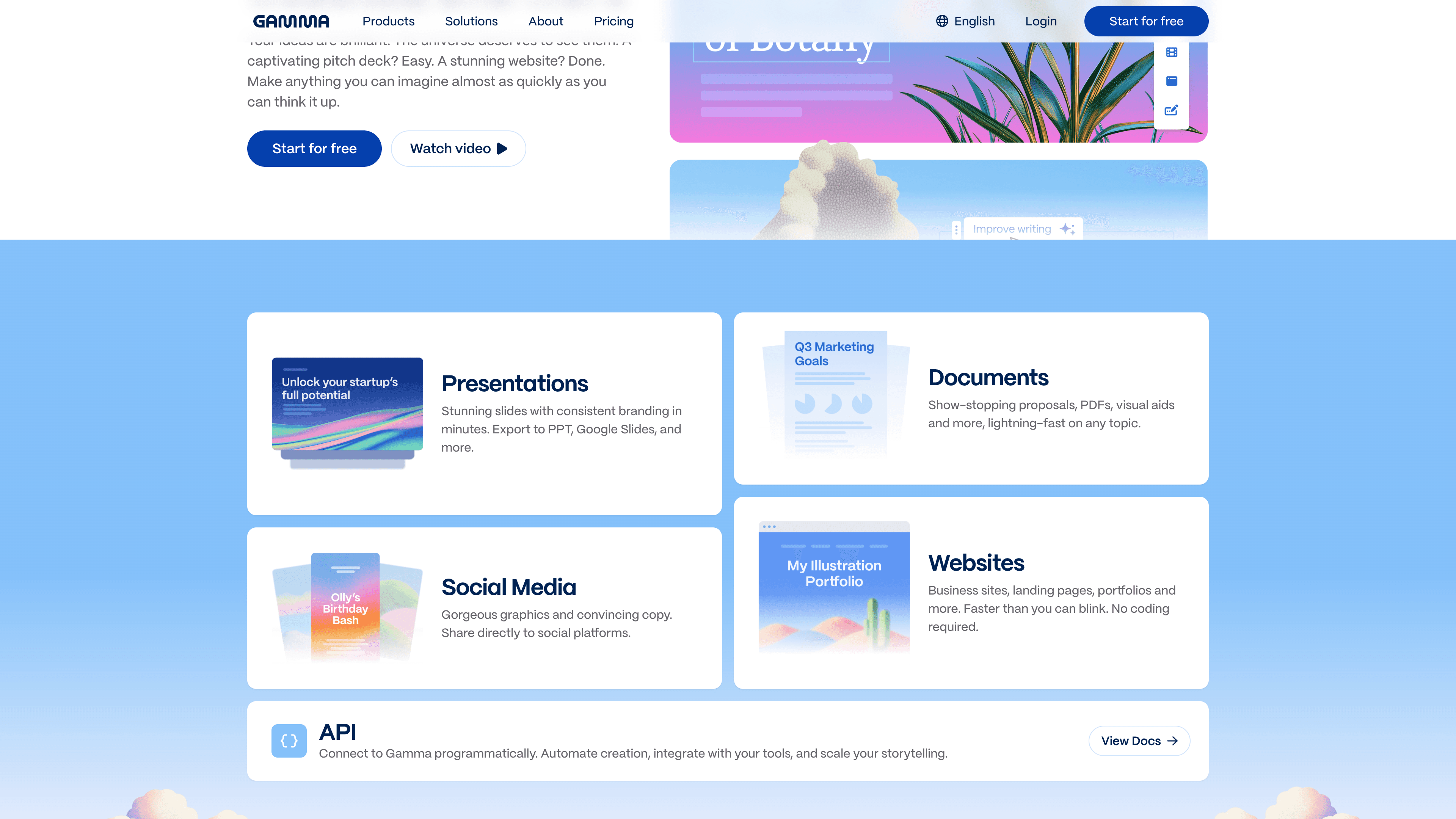 Gamma — typical output screenshot