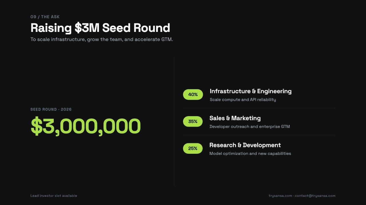 Pitch deck — slide 10